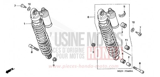 REAR CUSHION CB1300F3 de 2003